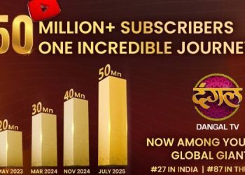 Dangal TV Hits 50 Million YouTube Subscribers — A Global Milestone