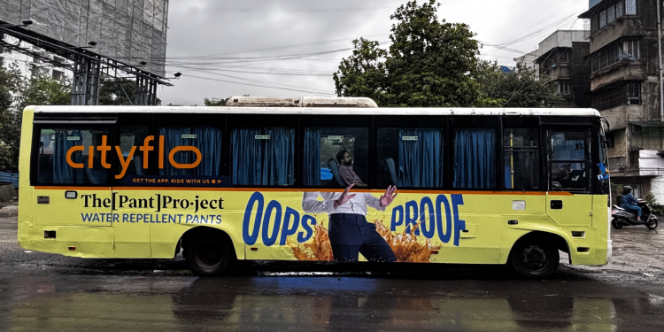 The Pant Project looks to create awareness for its monsoon-ready water repellent pants through a hyperlocal outdoor bus campaign ‘Oops Proof’