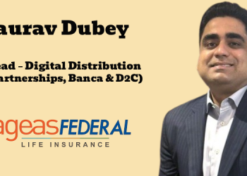 Gaurav Dubey joins Ageas Federal Life Insurance as Head – Digital Distribution (Partnerships, Banca & D2C)