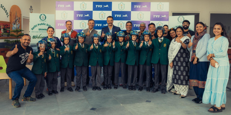 TVS Motor reinforces road safety mission with helmet drive for school children in Shimla