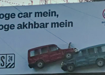 CARS24 turns city billboards into road safety warnings with real crash wreckage