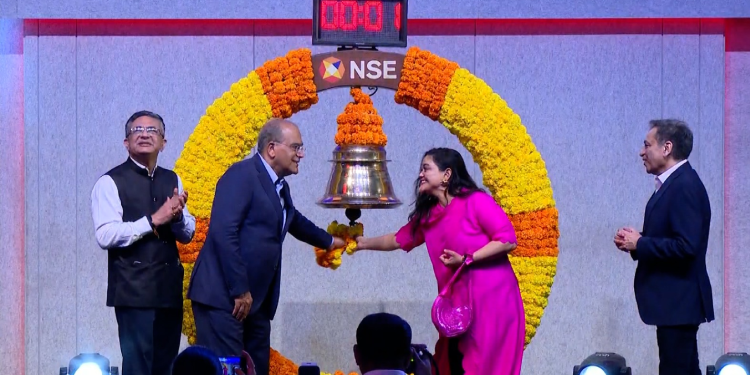 India Today Group Leadership Rings Ceremonial Bell at NSE to Mark 50 Years of Excellence