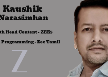 Kaushik Narasimhan named South Head Content at ZEE5 and Head of Programming at Zee Tamil