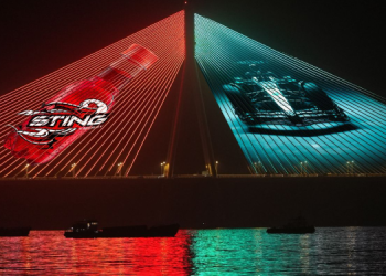 Sting Energy and Mercedes-AMG PETRONAS F1 team light up Mumbai’s Sea Link in high-voltage visual spectacle