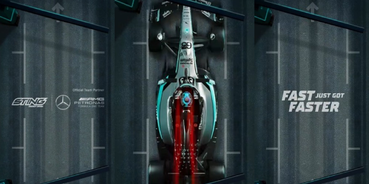 Sting Energy drops Blink-and-Miss 2-second ad with Mercedes-AMG PETRONAS F1 team