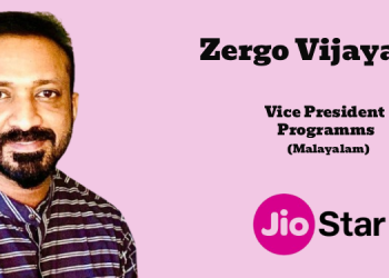 Zergo Vijayaraj appointed Vice President – Programms (Malayalam) at JioStar