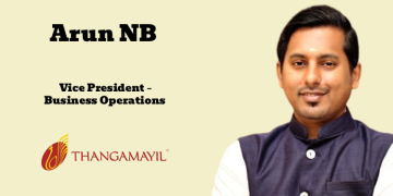 Arun NB elevated to Vice President – Business Operations at Thangamayil Jewellery