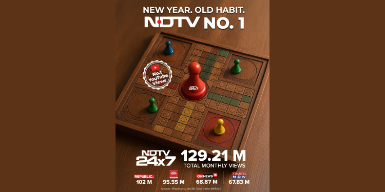 NDTV Establishes Clear Digital Leadership with Strong January Viewership