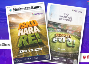 OTTplay unveils ‘ISKO HARA RE!’ print campaign for India vs Zimbabwe match