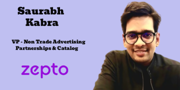 Saurabh Kabra promoted to VP – Non Trade Advertising, Partnerships & Catalog at Zepto