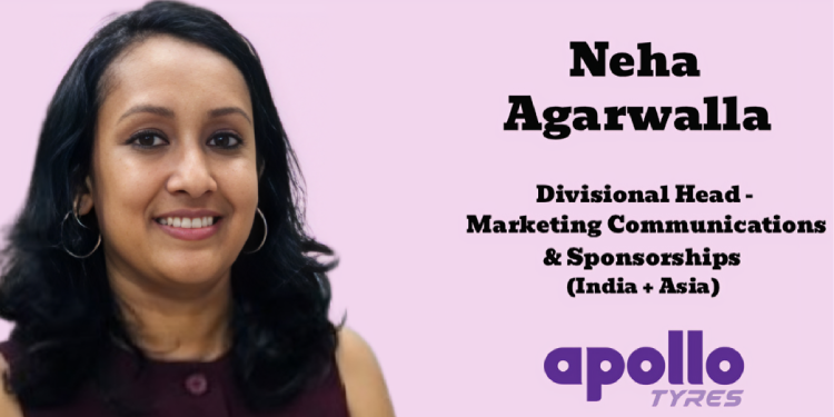 Neha Agarwalla joins Apollo Tyres as Divisional Head – Marketing Communications and Sponsorships (India + Asia)
