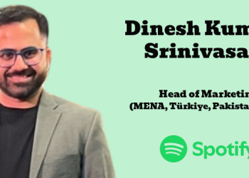 Dinesh Kumar Srinivasan promoted to Head of Marketing (MENA, Türkiye, Pakistan & CIS) at Spotify