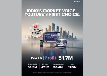 NDTV Profit Leads Convincingly on YouTube, Emerges as the Trusted Destination for Market-Critical Conversations
