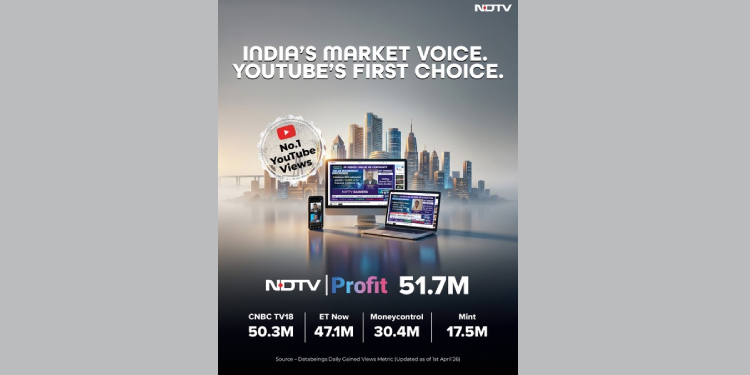 NDTV Profit Leads Convincingly on YouTube, Emerges as the Trusted Destination for Market-Critical Conversations
