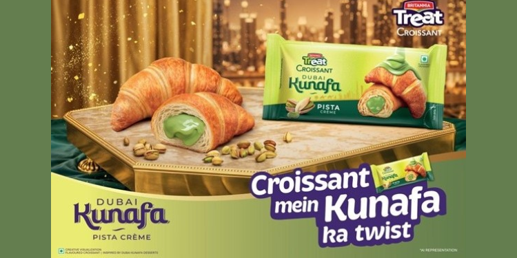Britannia Treat Croissant brings Dubai Kunafa flavour to India with new Pista Crème variant