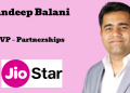 JioStar elevates Sandeep Balani to Vice President – Partnerships