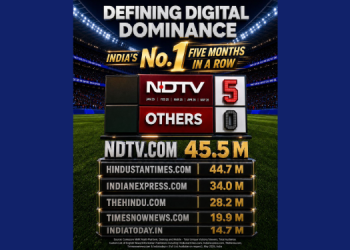 ndtv.com retains pole position for fifth consecutive month in Comscore rankings