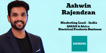 Ashwin Rajendran elevated as Marketing Lead – India, ASEAN & Africa for Siemens’ Electrical Products Business